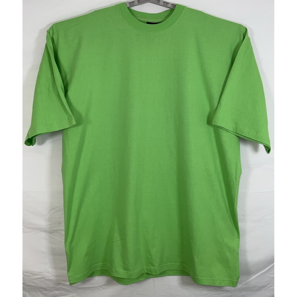 NWT‎ Men's Access Heavy Weight Big & Tall 100% Cotton T-Shirt Lime Green 4XL